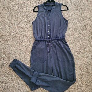 DEX Sleeveless Jumpsuit - Size Small   Washed Navy